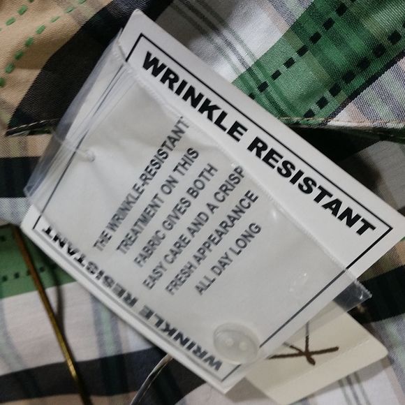 SOLD  Kim Rogers Woman's Plaid Top Button Front Wrinkle Resists 3/4 Sleeves NWT. - Picture 8 of 12